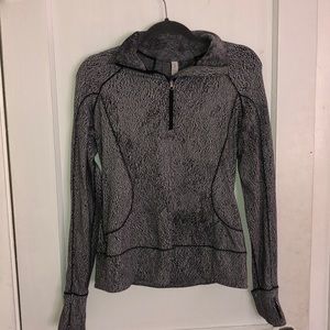 Lululemon Black and White Quarter Zip Jacket